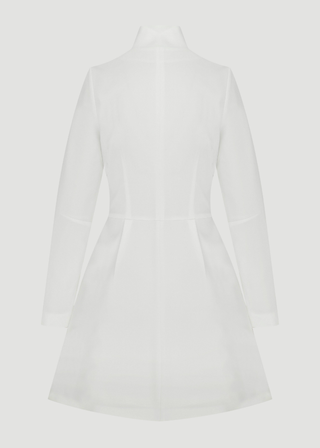 İKONİK UZUN KOLLU DERİN V ELBİSE MBF COLLECTION