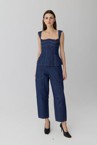 KENNEDY DENIM BUSTIER